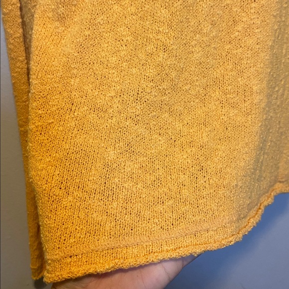 Vintage ALPS Sweater Women’s XL Yellow-Orange 100% Cotton VNeck Knit Pullover - Picture 9 of 12